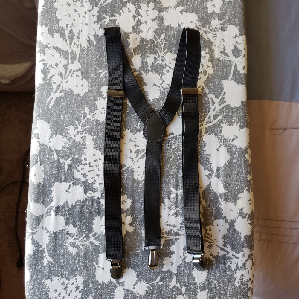 Boys Black Suspenders